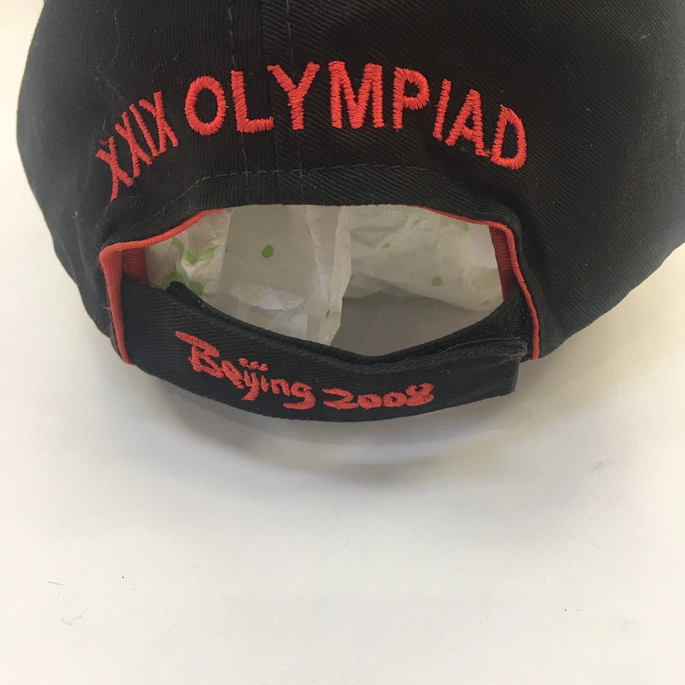 Beijing 2008 Olympic Baseball Hat Cap Adjustable Black and Red XXIX OLYMPIAD - Image 3 of 4