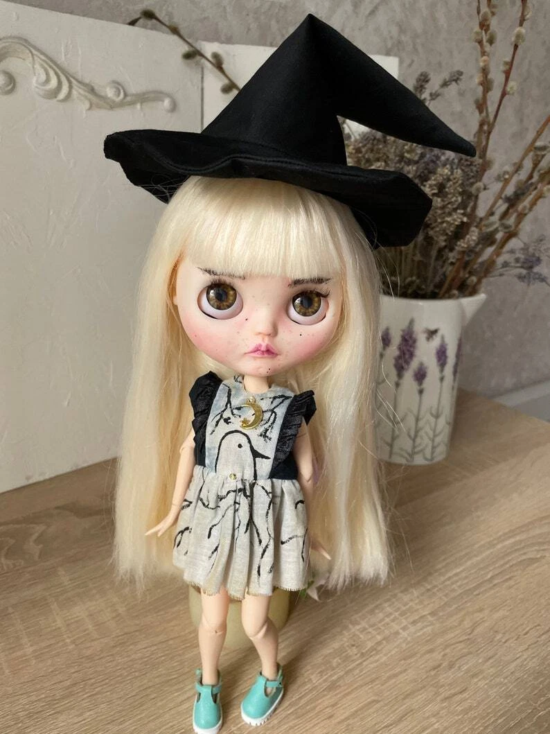 Halloween Blythe doll dress, Blythe horror clothes, Blythe wings outfit,  Blythe