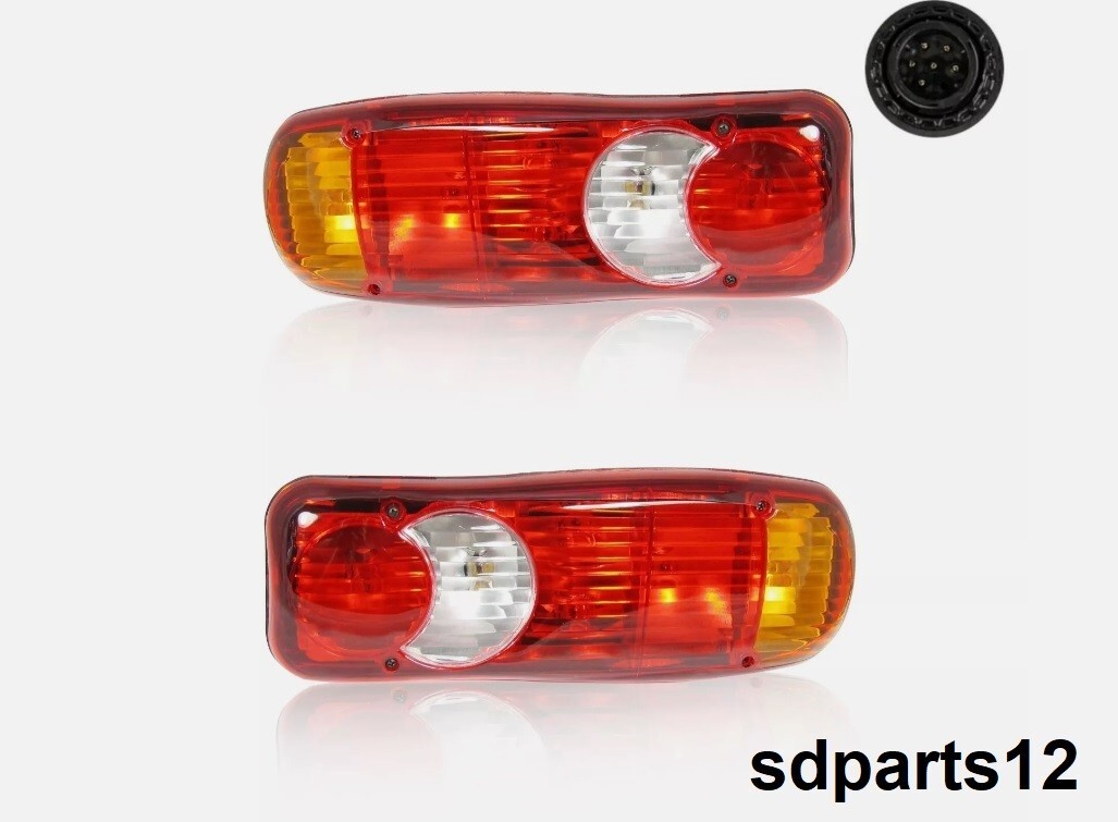 Lot De 2 Verres De Feu Arrière Droite Et Gauche - Compatible VW Crafter, MAN TGL/TGM/TGS/TGX, Mercedes Sprinter 906 - Pour Camion Et Remorque - Rouge & Bleu - 6