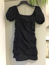Black ruched mini dress size S