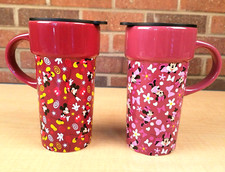 Disney Minnie Mickey Mouse Travel Coffee Mug Tumbler Set FAC-014182-17360/17312