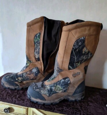 Cabelas Dry Plus Boots Mens 14 Thinsulate Ultra Insulation Camo Leather  Hunting