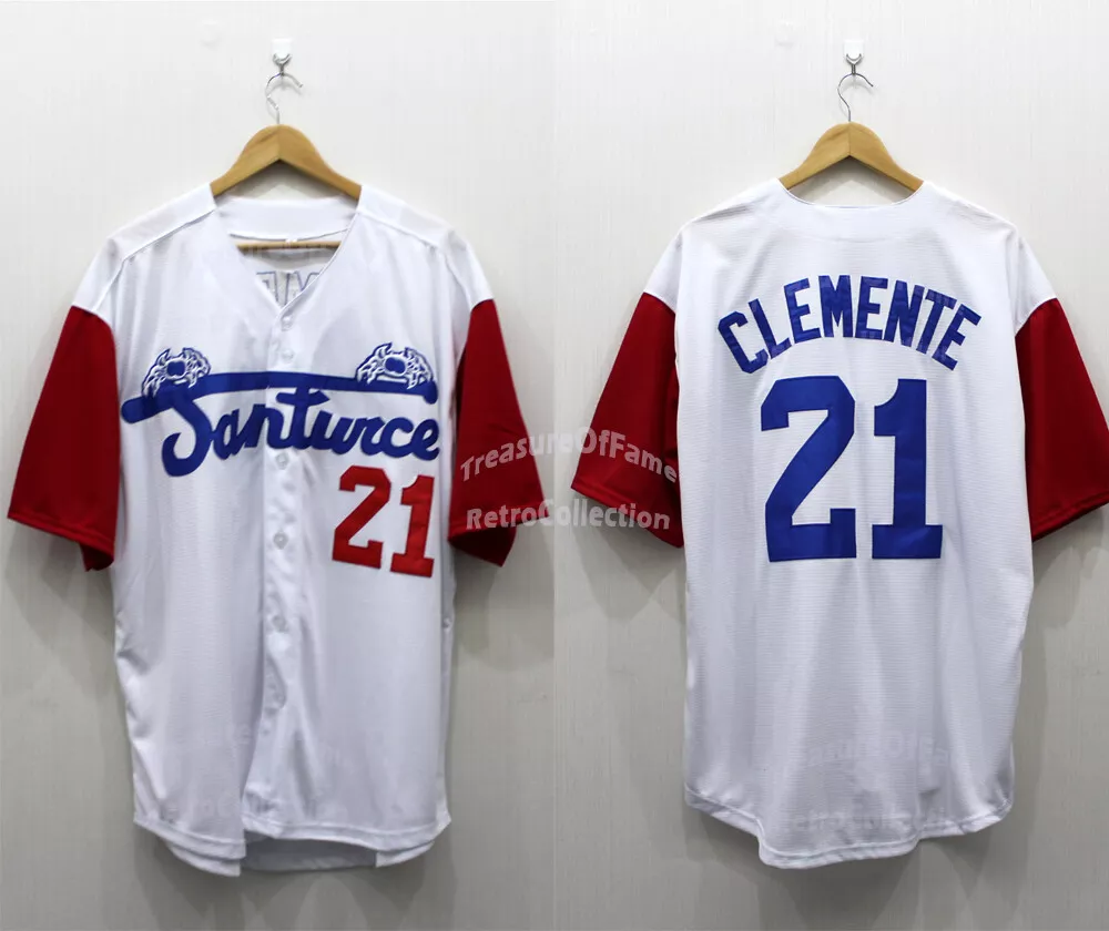 Men's Puerto Rico Baseball Roberto Clemente White 2023 World Baseball  Classic Replica Player Jersey