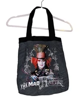 Loungefly Disney Mad Hatter Tote Bag 12x14 Johnny Depp Alice In Wonderland