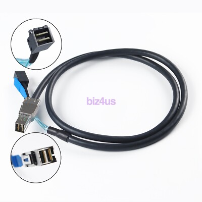 External Mini SAS SFF-8644 to mini SAS SFF-8643 DATA Server Raid Cable 3FT 1M