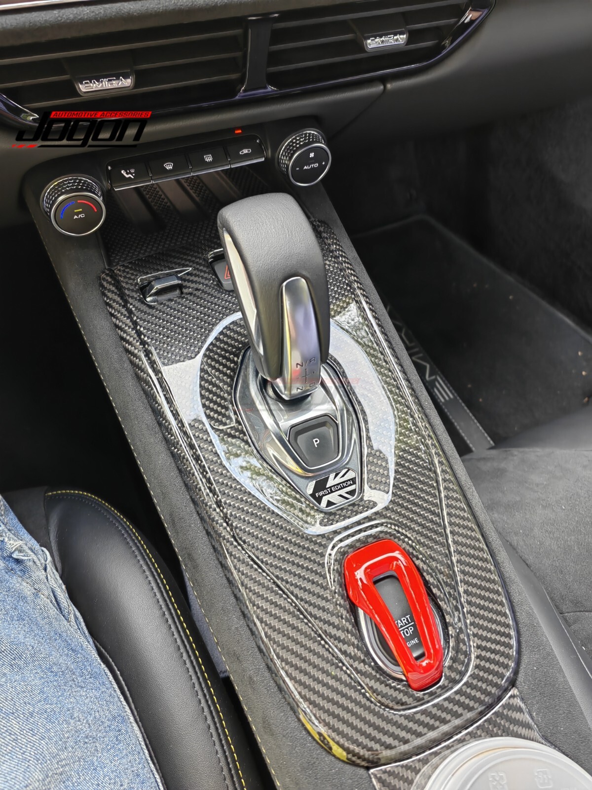 AT Carbon Fiber Console Gear Shift Panel Trim For Lotus Emira GT4 HTC V6 2022-24