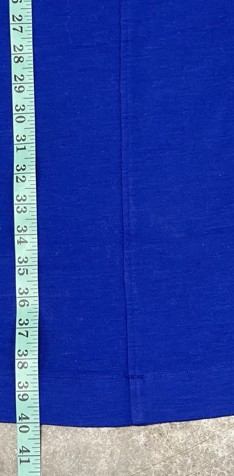 Vestido de Lana Azul Botón Largo Variación Yves Saint Laurent Diseñador París De Colección Foto 4 de 4