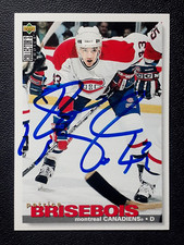 PATRICE BRISEBOIS AUTHENTIC AUTOGRAPH 1995-96 COLLECTOR'S CHOICE NO 61     28811