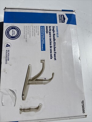 Project Source Stainless Steel Single Handle Kitchen Faucet New In Box