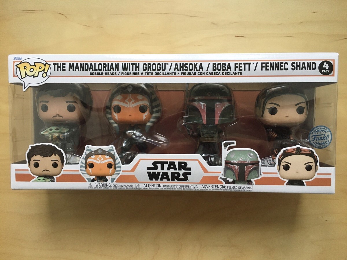 Lot De 4 Funko Pop Star Wars - Mandalorian Pack 4 Neuf Ahsoka Grogu