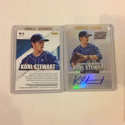 Kohl Stewart St Pius X Hs Twins Refraktor Prizm RC Auto 2013 Panini Draft Picks