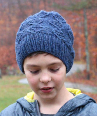Strickanleitung Kopie 2455.    Kinderhut Rautendesign.  20'' Kopf circ.