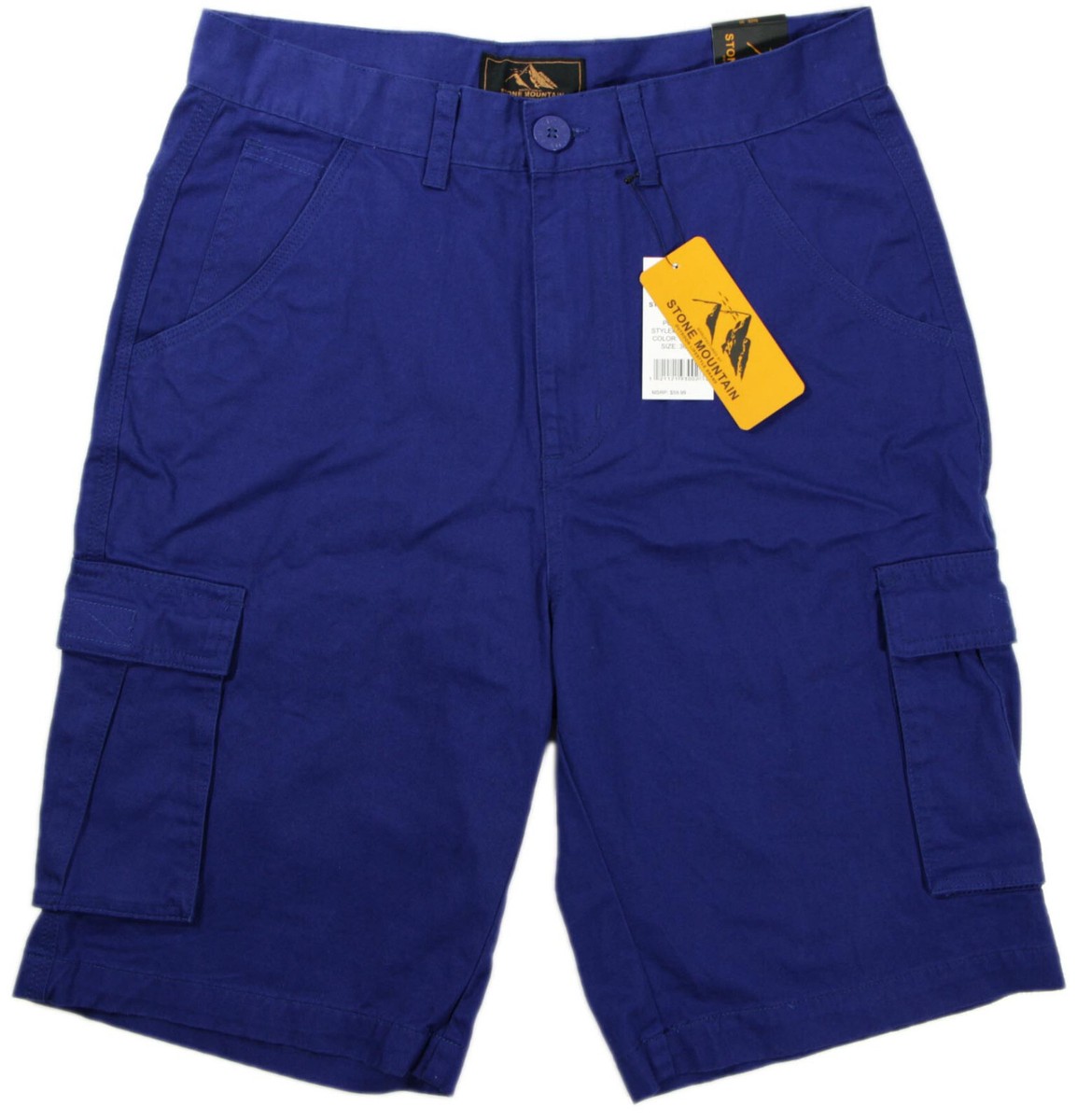 STONE MOUNTAIN navy Cargo Shorts- 30- NEW- $60 long 22