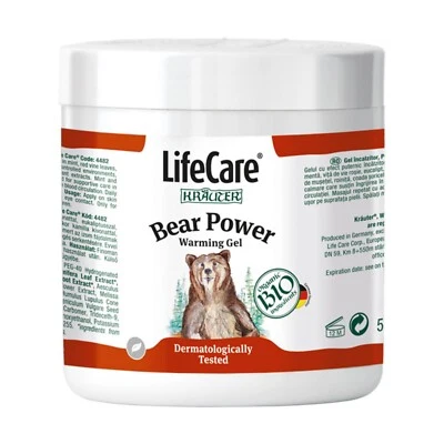 KRAUTER Warming Gel, Bear Power, with BIO plants, Life Care®. Acts immediately 500ml