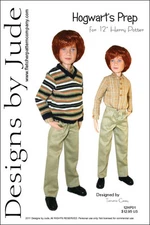 Hogwart's Prep Doll Clothes Sewing Pattern for 12" Harry Potter Dolls