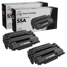LD Compatible CE255A 55A 2pk Black Toner for HP P3015 P3010 P3015dn MFP M521dw