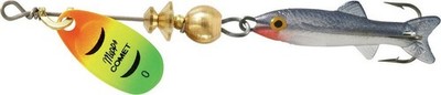 Mepps Comet Mino Metal/Rubber Hot Firetiger Fishing Spinnerbait