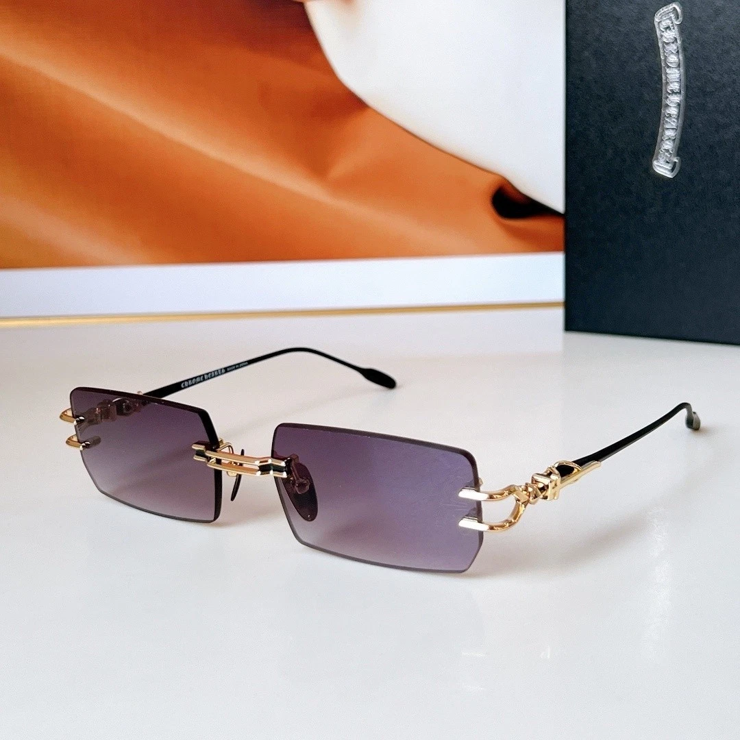 Chrome Hearts Brille Mit Herz-Design – Blaulichtfilter, Klar/silber Oder Schwarz/silber, Unisex