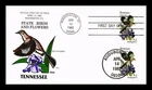 DR JIM STAMPS US COVER TENNESSEE STATE BIRD FLOWER FDC COLLINS HAND PAINTED