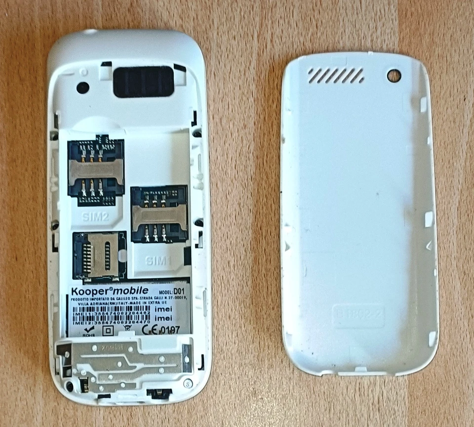 TELEFONO CELLULARE KOOPER MOBILE DUAL SIM  MOD D01 SENZA BATTERIA E  CARICATORE - Immagine 2 di 3