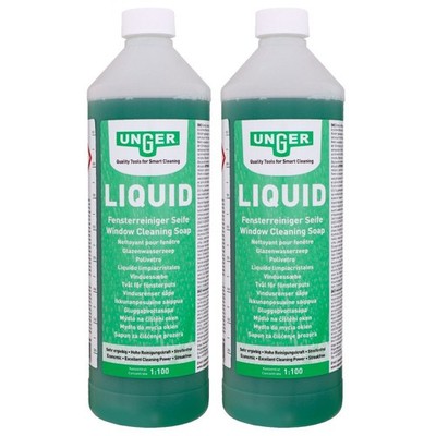 Ungers Liquid FR100 2 x 1 Liter Fensterreiniger Seife Professional Set