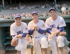 Al Rosen Joe Gordon & Mickey Vernon-color-new Colorized 8x10 Print-FREE SHIPPING