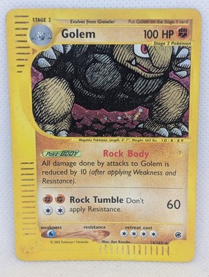 Golem 014/165 Expedition Base Set Holo Rare Pokemon TCG Nintendo e-reader LP