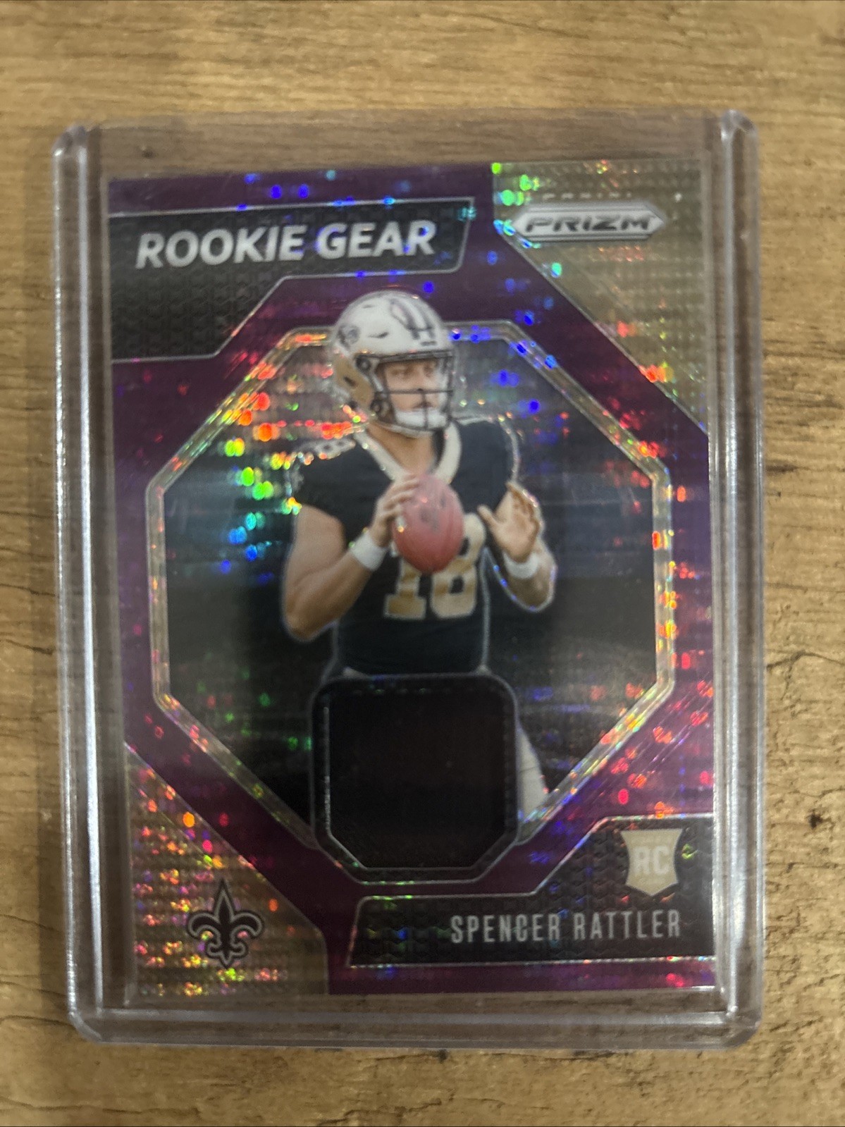 2024 Panini Prizm - Rookie Gear Spencer Rattler #RG-SRR Purple Pulsar Prizm