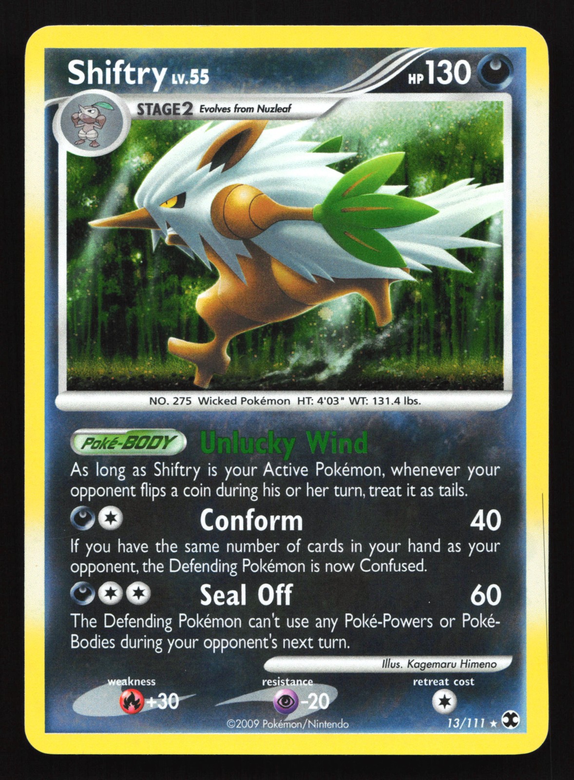 Shiftry 13/111 Rising Rivals Holo Rare Pokemon Card