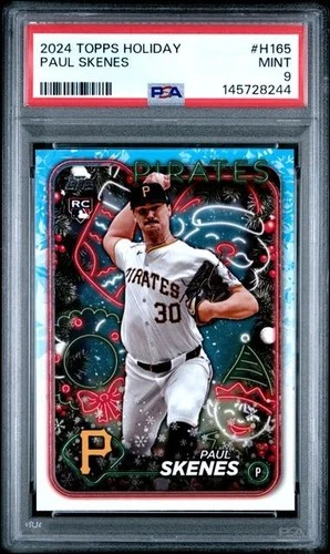 2024 TOPPS HOLIDAY PAUL SKENES ROOKIE #H165 PSA 9 MINT