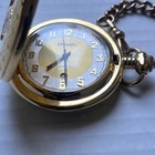 Vintage Embassy by Gruen Quartz Pocket Watch Gold Tone Eagle Design  Not Working — photo 2