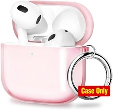 Transparent Soft TPU Protective Case Cover for AirPods 4th Generation 2024, Pink