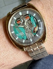 Rare 1964 Bulova Accutron Spaceview 38mm cal. 214 Cushion ORIGINAL MODEL RUNS