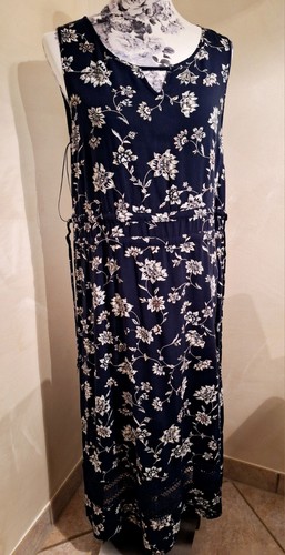 Maxikleid Sommerkleid Blau Blumen Gr. 38 Kleid Lang v. Yessica - Bild 3 von 12