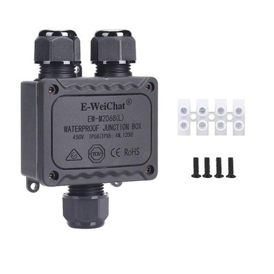 Waterproof IP68 External Junction Box,3 Way M25 Plug Line Plastic External Ju...