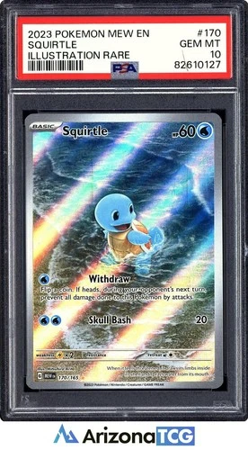 Pokemon 2023 Squirtle 170/165 Illustration Rare 151 English GEM MINT PSA 10