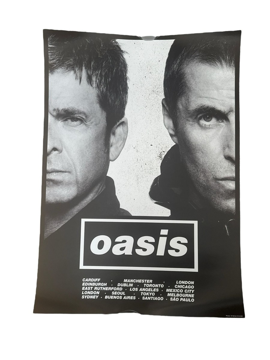 Oasis Live 2025 Tour Dates Concert A2 Poster Liam Noel Gallagher