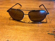 Maui Jim Mano MJ877-02 Black Silver Stripe Neutral Grey Lens