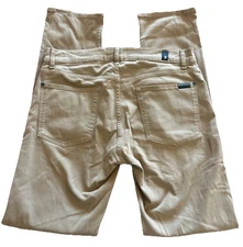 7 For All Mankind Slimmy Mens 30 x 32 Tan Straight Canvas Pants Luxe Performance