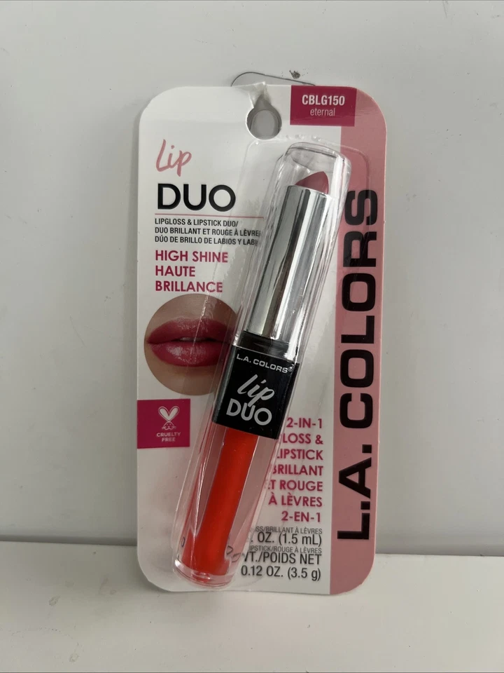 L.A. Colors LIP DUO - Gloss/Lipstick "Eternal Flame" .23 oz #CBLG150 - Image 2 of 3