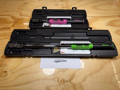 Snap-on Tools NEW 2pc PINK & GREEN 3/8'' & 1/2'' Drive Digital Torque Wrench Set