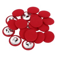 20 StüCk Stoffbezogene KnöPfe FüR 23Mm 36L MetallknöPfe, Rot