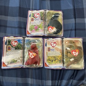 Vintage Ty Teenie Beanie Babies 2000 McDonalds Dinosaur Trio Set Of 3 Sealed