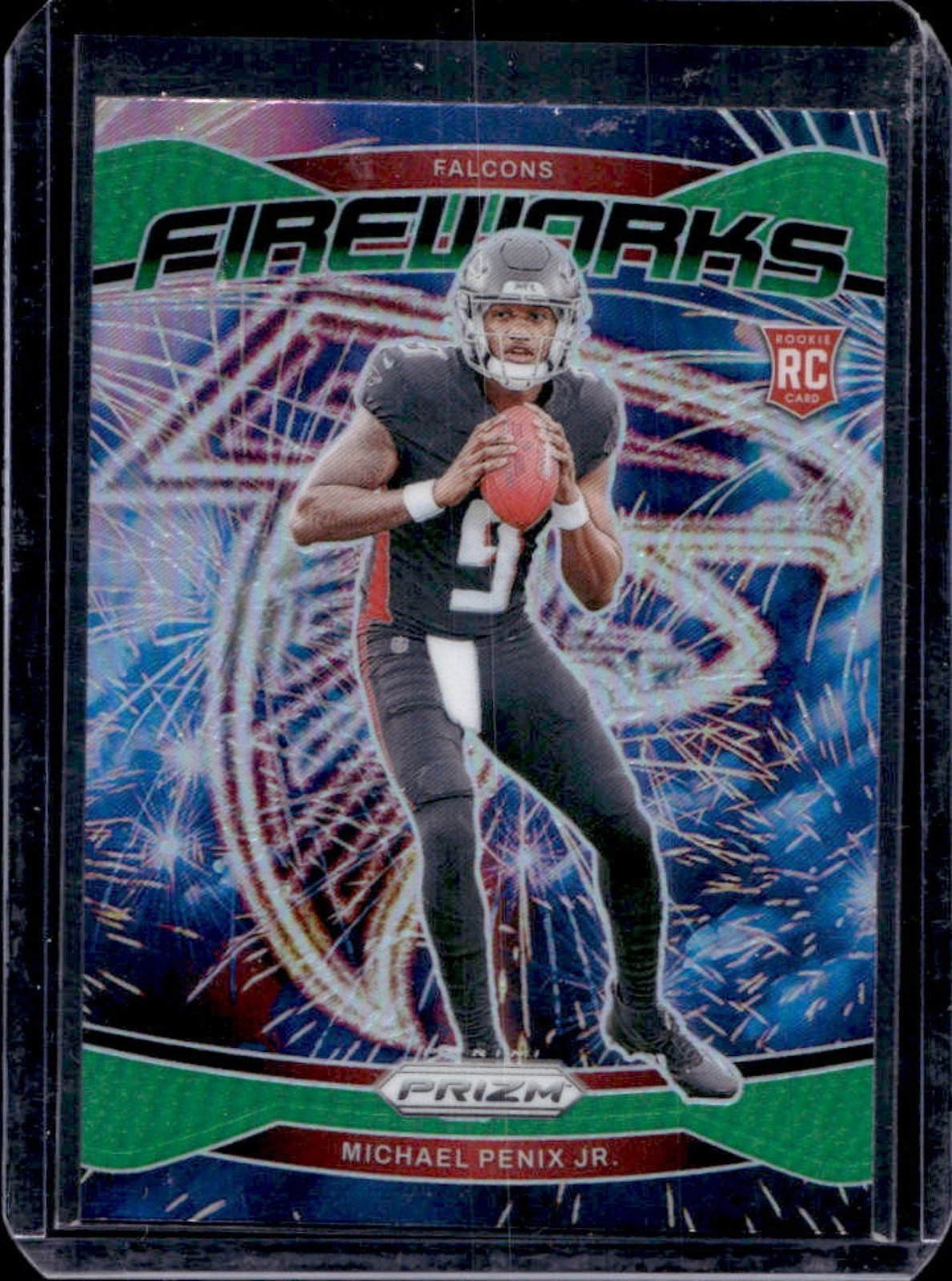 2024 Prizm Michael Penix Jr. Fireworks RC Green #16 Falcons