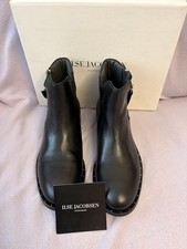 Ilse Jacobsen Hornbaek Stylish  Black Ankle Boots with small stud detailing