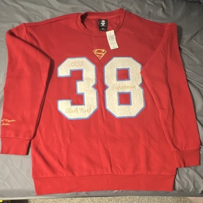 BoxLunch Superman Graphic Crew Neck Red Sweatshirt Men's Medium