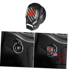 YOSRTER Push Start Button Cover fit for Dodge Challenger Charger Red Trim