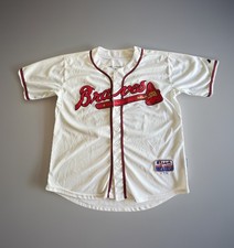 Authentic MLB Atlanta Braves Evan Gattis white size XL Majestic jersey 50