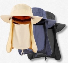 Fishing Sun Hats for Men with Neck Flap UV Cover Hiking Wide Brim Summer Adult