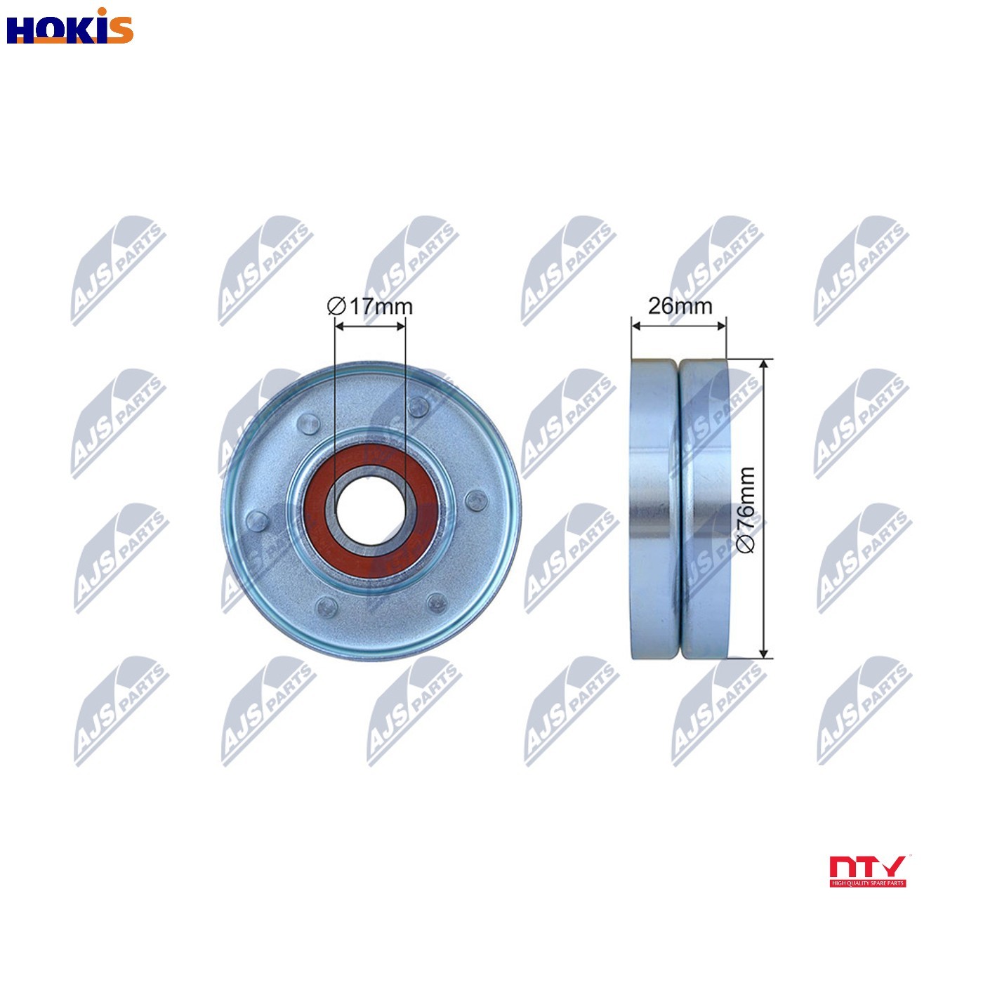 TENSIONER PULLEY VRIBBED BELT RNK-CH-036 FOR DAEWOO CHEVROLET AVEO/KALOS 1.4L - Image 5